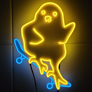 네온사인 병아리 스케이트보드 led 램프