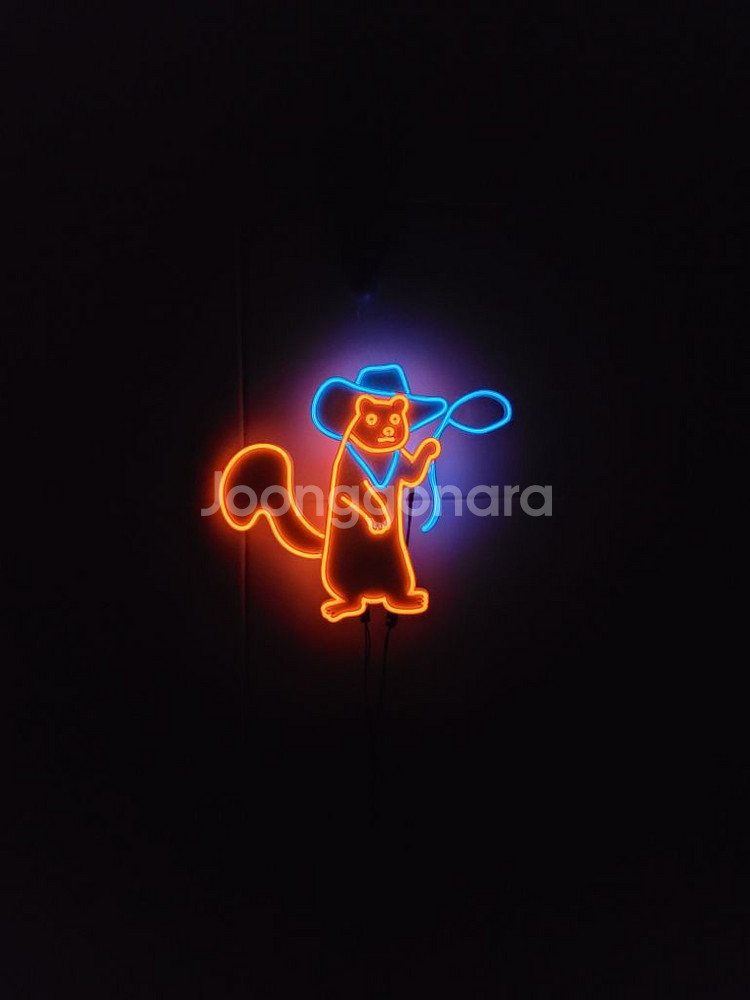 네온사인 다람쥐 카우보이 led 조명--2