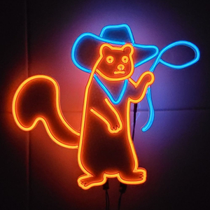 네온사인 다람쥐 카우보이 led 조명