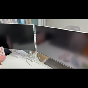 주연테크 모니터 2대 + 듀얼모니터암 세트