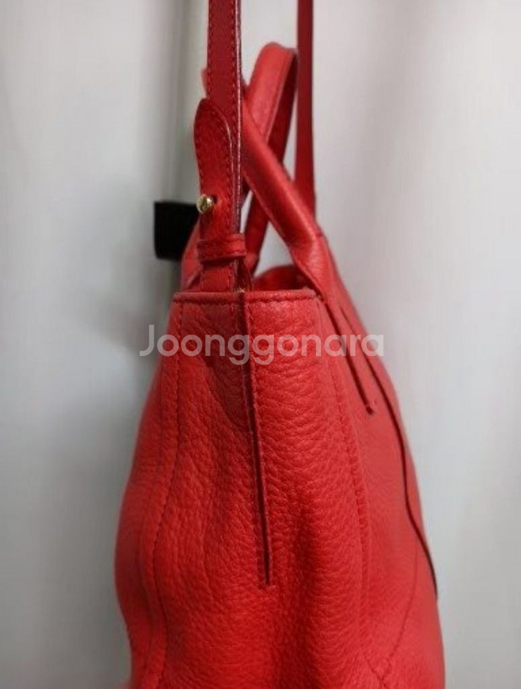 페레가모 ferragamo 주황 레더 간치니 토트겸숄더--4