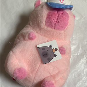 핑크바라 카피바라 중형 인형 가방 백팩