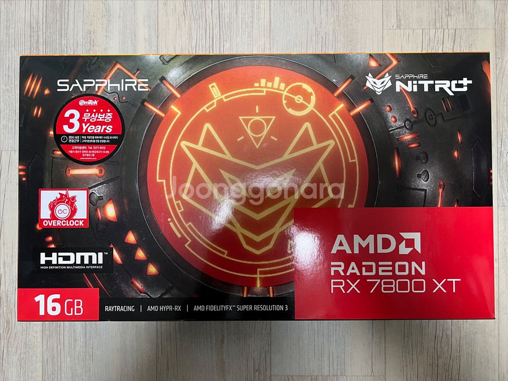 AMD 라데온 사파이어 7800XT 니트로 판매합니다.--1