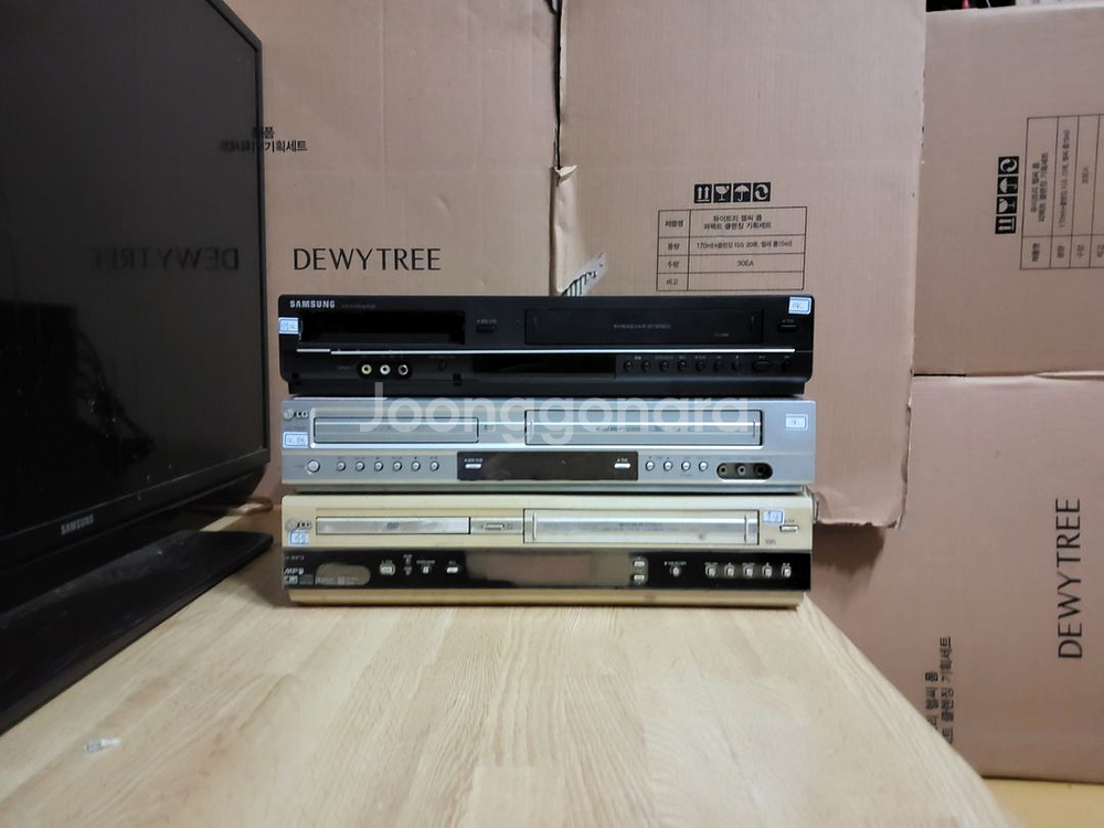 LG 삼성 CD VCD DVD 비디오 플레이어 3대--0