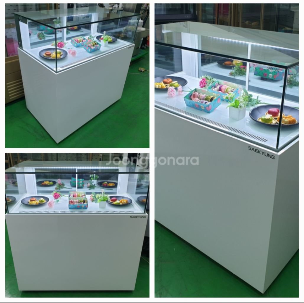 카페용 마카롱 샌드위치 냉장 쇼케이스 앞1단뒤2단