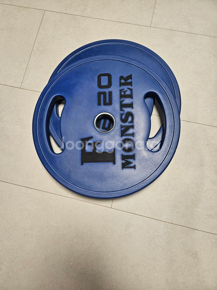 몬스터 20kg 원판 파랑색--0