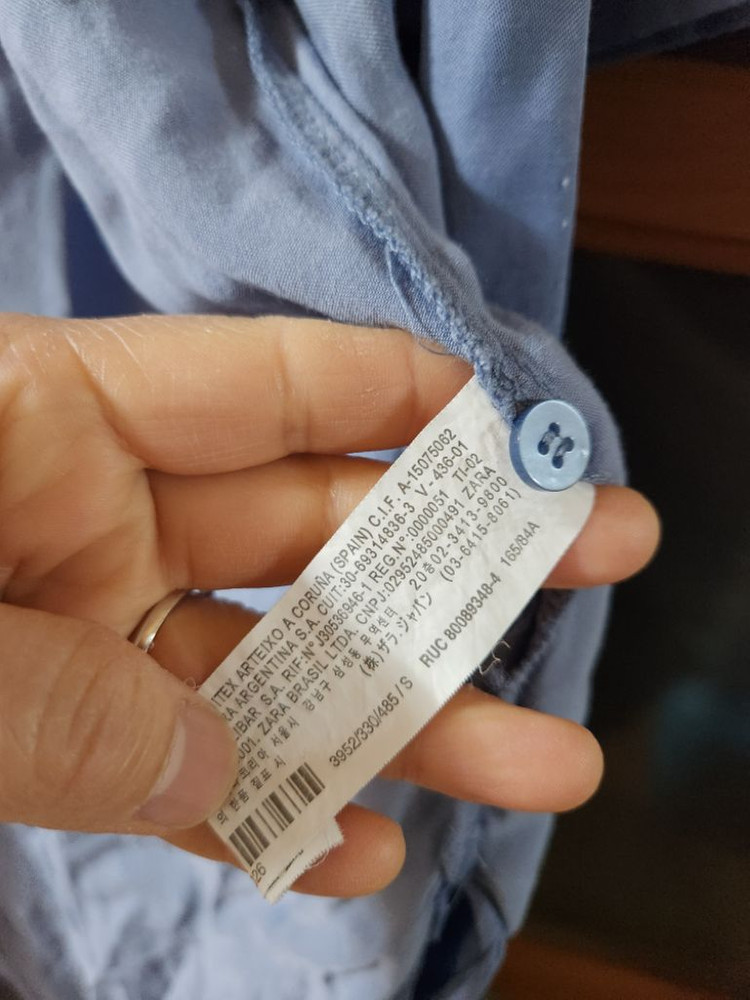 자라 롱 셔츠 원피스 165/84A 이미지