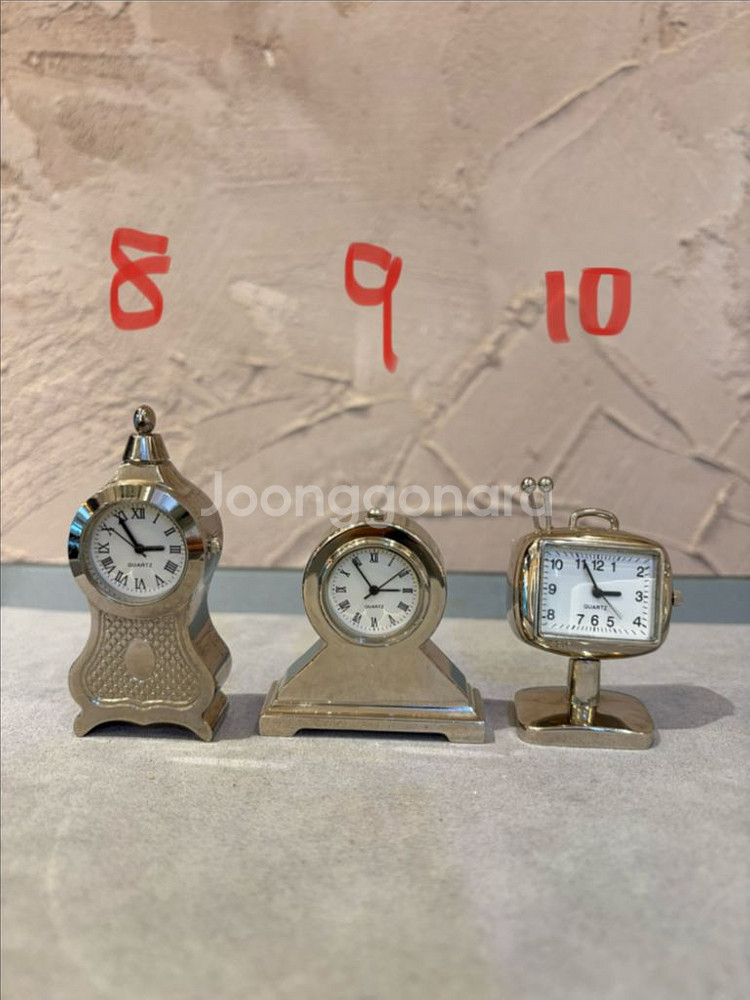 빈티지 미니어처 탁상시계 #8,9,10--0