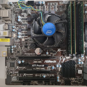컴퓨터ii7 3770+H77보드+RAM28+파워600