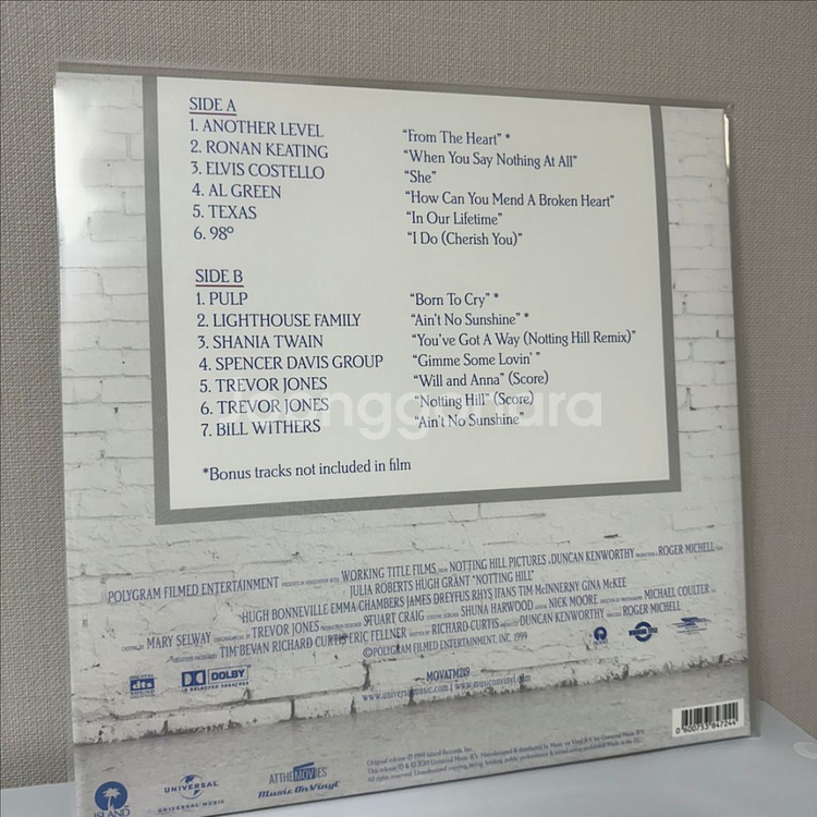 영화 노팅힐 OST LP 블랙 바이닐 음반--1
