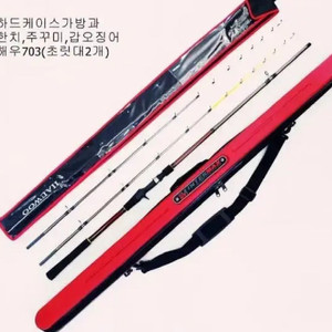 한치.쭈갑,텐빈준내만갈치카본루어낚시대+가방