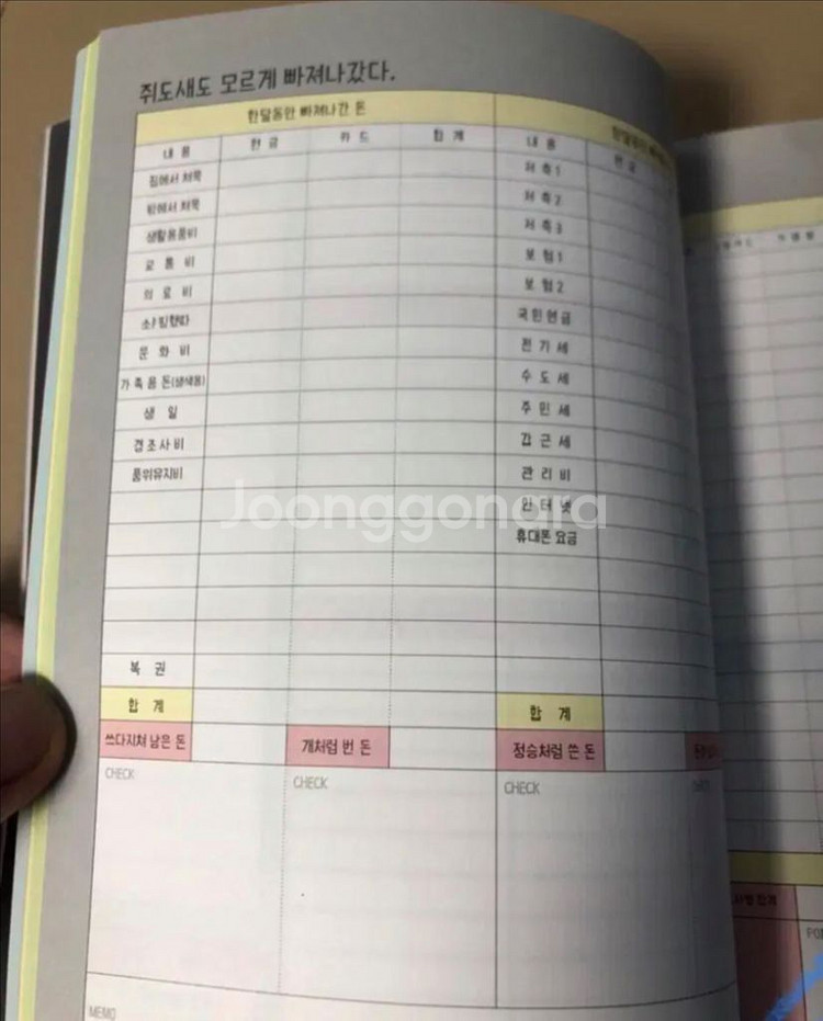 돌직구 재미있는 동기부여 가계부--2