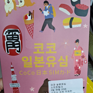 일본 코코 유심 6월 25일 만료 유심칩