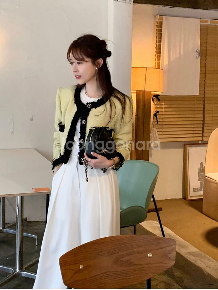 바이씨니 라인트위드 자켓--2