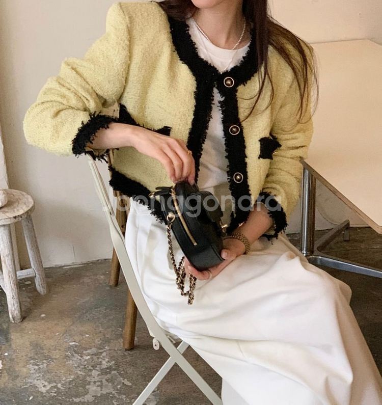 바이씨니 라인트위드 자켓--1