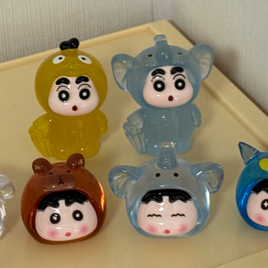 짱구 우산 얼굴 피규어