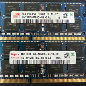 4Gb 2Rx8 PC3-10600S 2개
