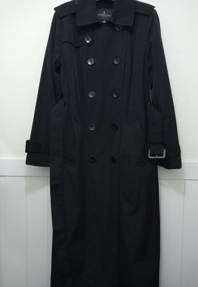 런던포그 더블브레스트 맥시 트렌치코트 M--2