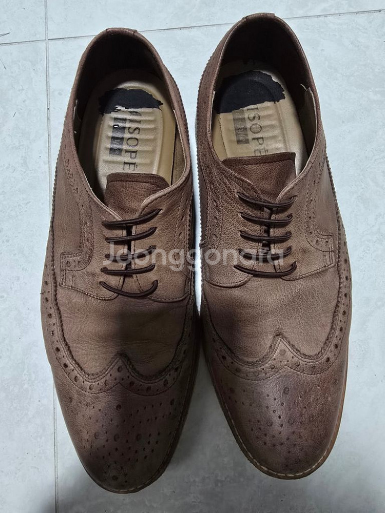 미소페 브라운 윙팁 옥스포드 구두 275--0