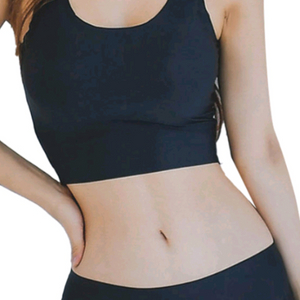 해링본 심리스 래쉬가드 이너속옷 브라탑 팬티세트 L