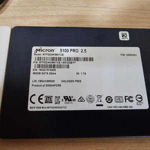 Micron 5100 PRO 960GB 서버용 SSD
