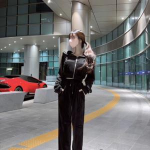 메이윤 원조 극세사 트레이닝 세트 블랙&네이비
