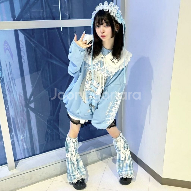 볼칸 사이버코어걸 맨투맨 지뢰계 양산형 일브 서브컬쳐--2