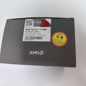 (택포) 라이젠 7600 cpu+쿨러 (국내 정발)