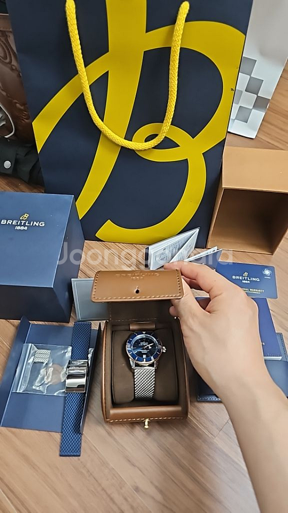 브라이틀링 슈퍼오션헤리티지2 블루로즈골드 콤비--6
