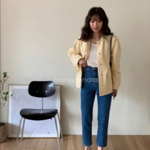 에이치모드 hmode 핸드메이드 봄 옐로 여성자켓