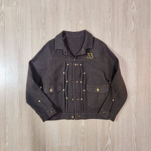 chairmade japan 브라운 울 트러커 재킷