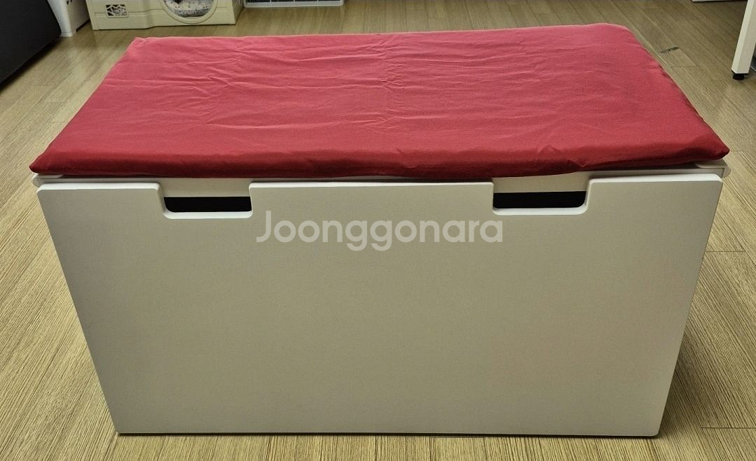 이케아 STUVA 수납벤치 90x50x50 화이트--7