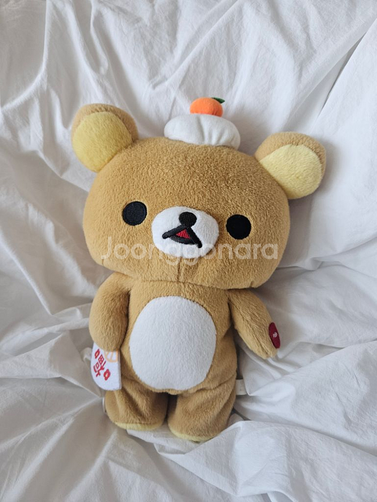 (고전정품) 리락쿠마 부채 귤 토코토코 전동 걷는 인형--0