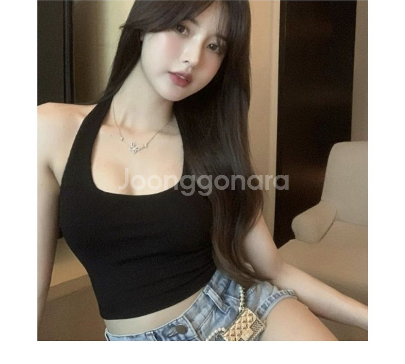 1+1 소프트 캡내장 홀터넥 나시--7