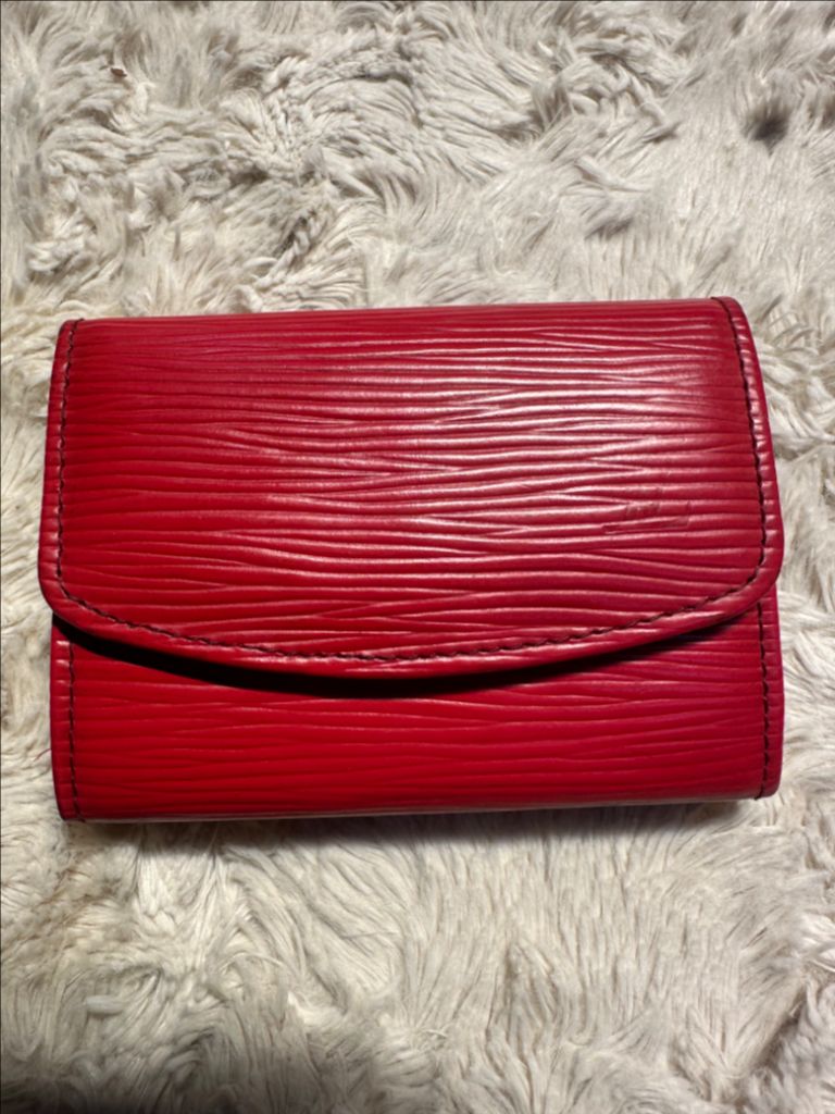 루이비통 정품 미니 지갑 에삐 레더/레드팝니다