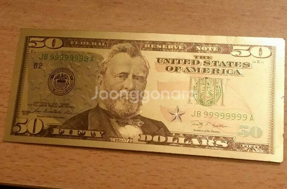 새 골드 24K 도금 50달러 지폐 황금 도금 선물--5