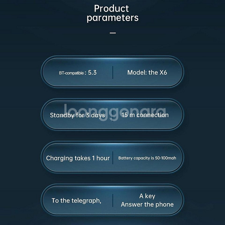 새 검정색 마이크 i7 미니 무선 블루투스 이어폰--4