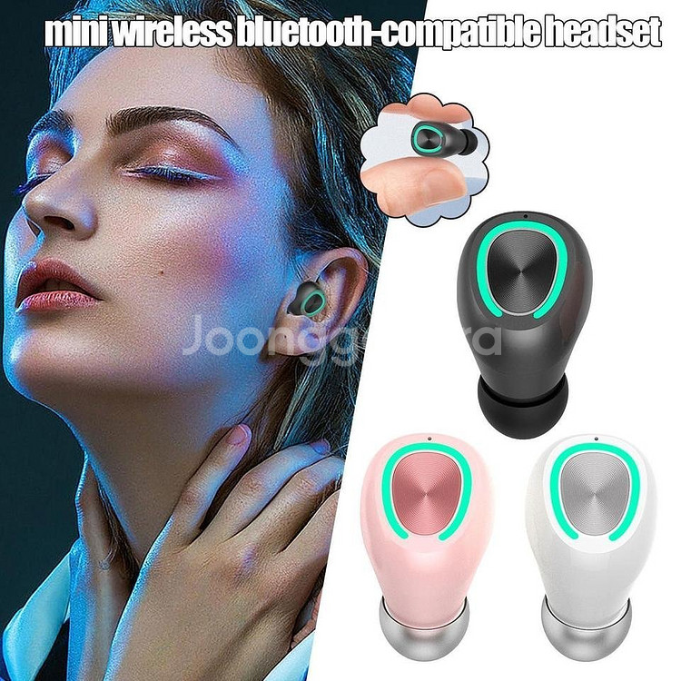 새 검정색 마이크 i7 미니 무선 블루투스 이어폰--5