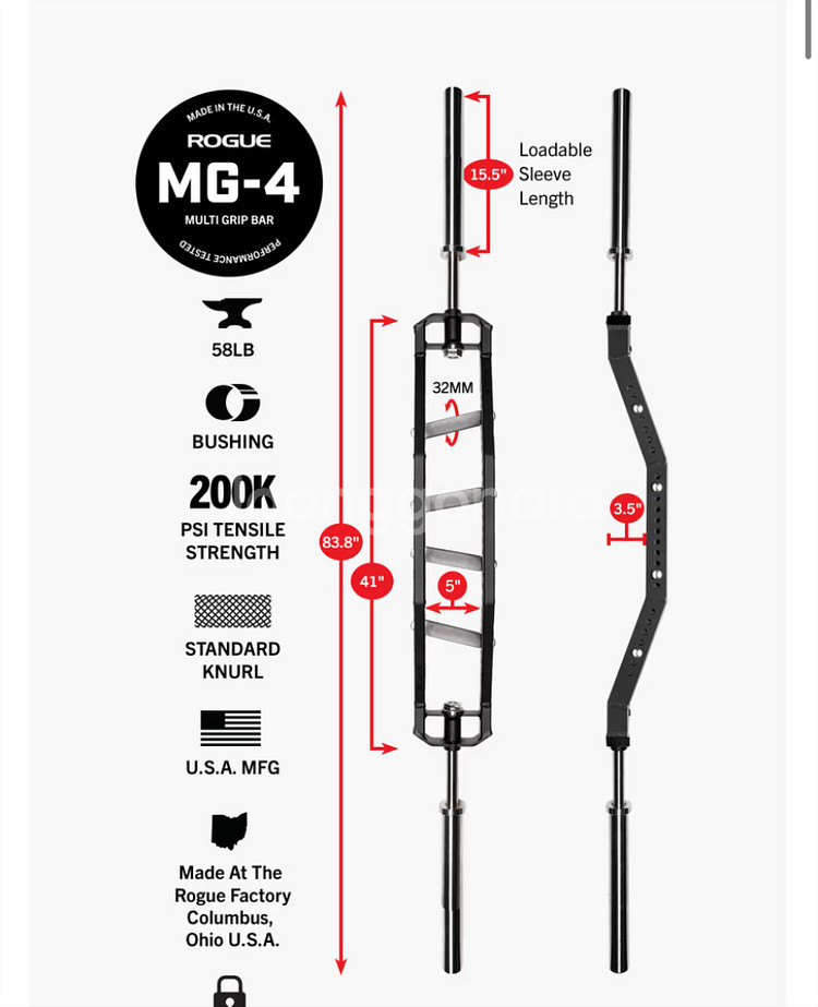 Rogue mg-4cn 캠버바 멀티그립바--0