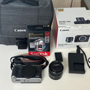 캐논 EOS M6 Mark II 미러리스 카메라 세트