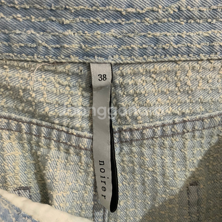 38 노이어 데미지 스트라이프 데님 미니 스커트--4
