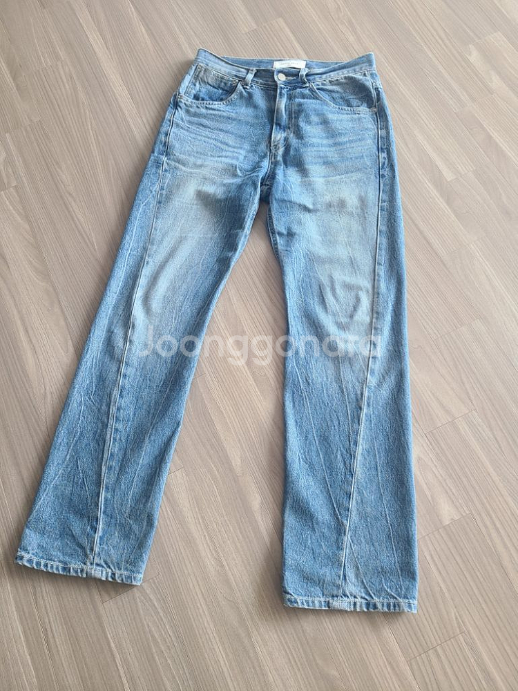 [S]애프터 프레이 슬래시 썬더 워시드 데님 진스--3