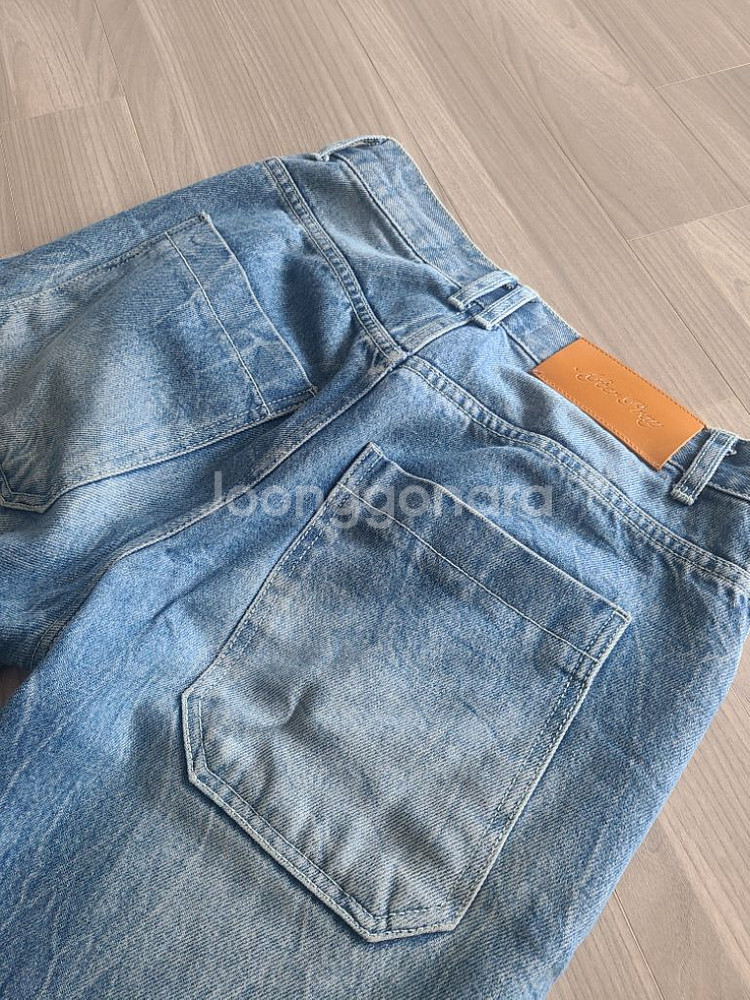 [S]애프터 프레이 슬래시 썬더 워시드 데님 진스--5