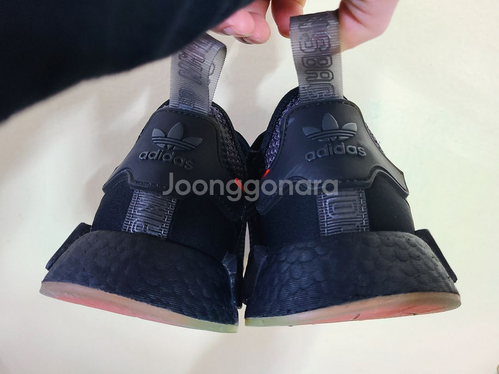 아디다스 NMD R1 블랙 솔라 레드 260~265--6