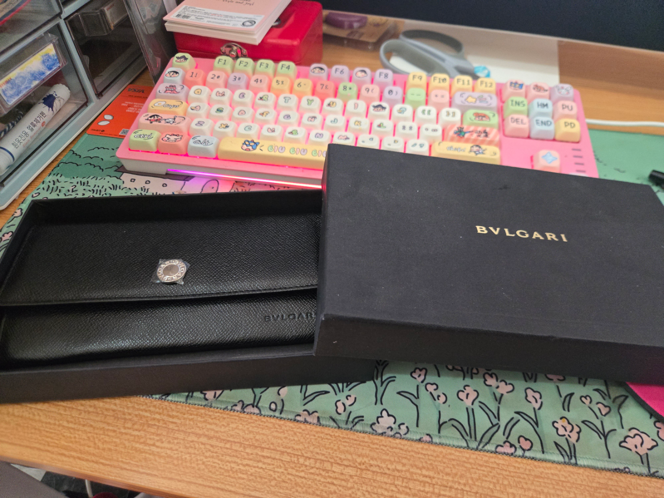 새상품)) BVLGARI 불가리 여성 장지갑 풀박스