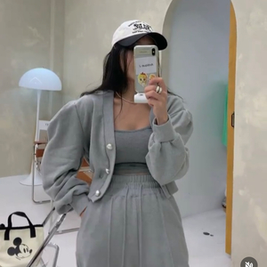 엔티크제이 블랙바비 진주 퍼프 숏 가디건 기모