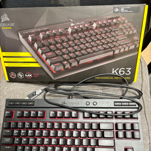 커세어 k63 led 레드 게이밍키보드