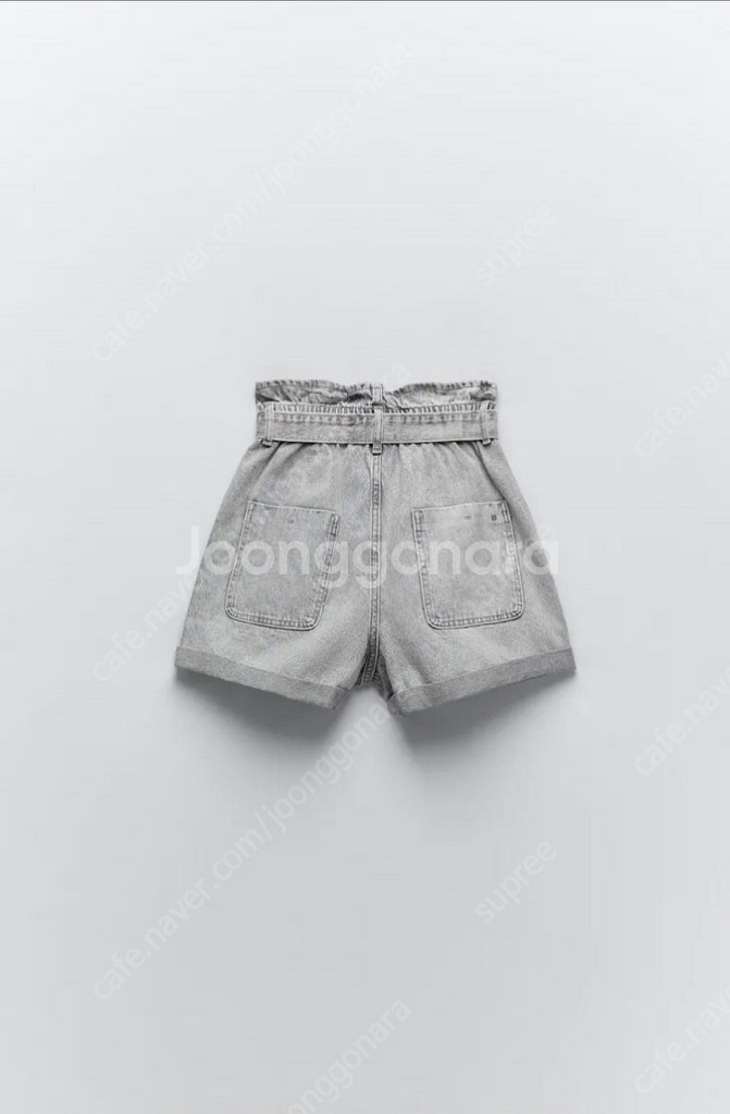 자라 ZARA 밸티드 페이퍼백 배기 버뮤다 팬츠 반바지--2