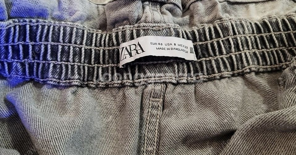 자라 ZARA 밸티드 페이퍼백 배기 버뮤다 팬츠 반바지--8