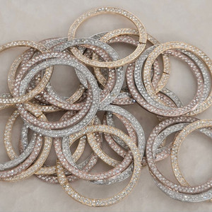 금속 빅 3링장식 10개 일괄